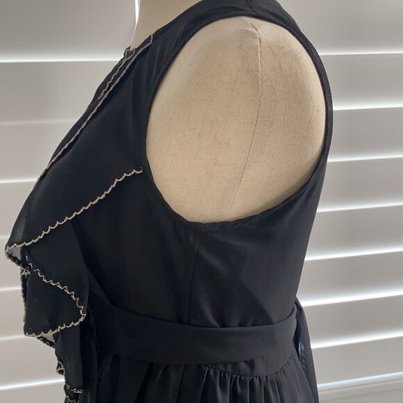 Black ruffle tunic dress size small boho - Picture 9 of 10